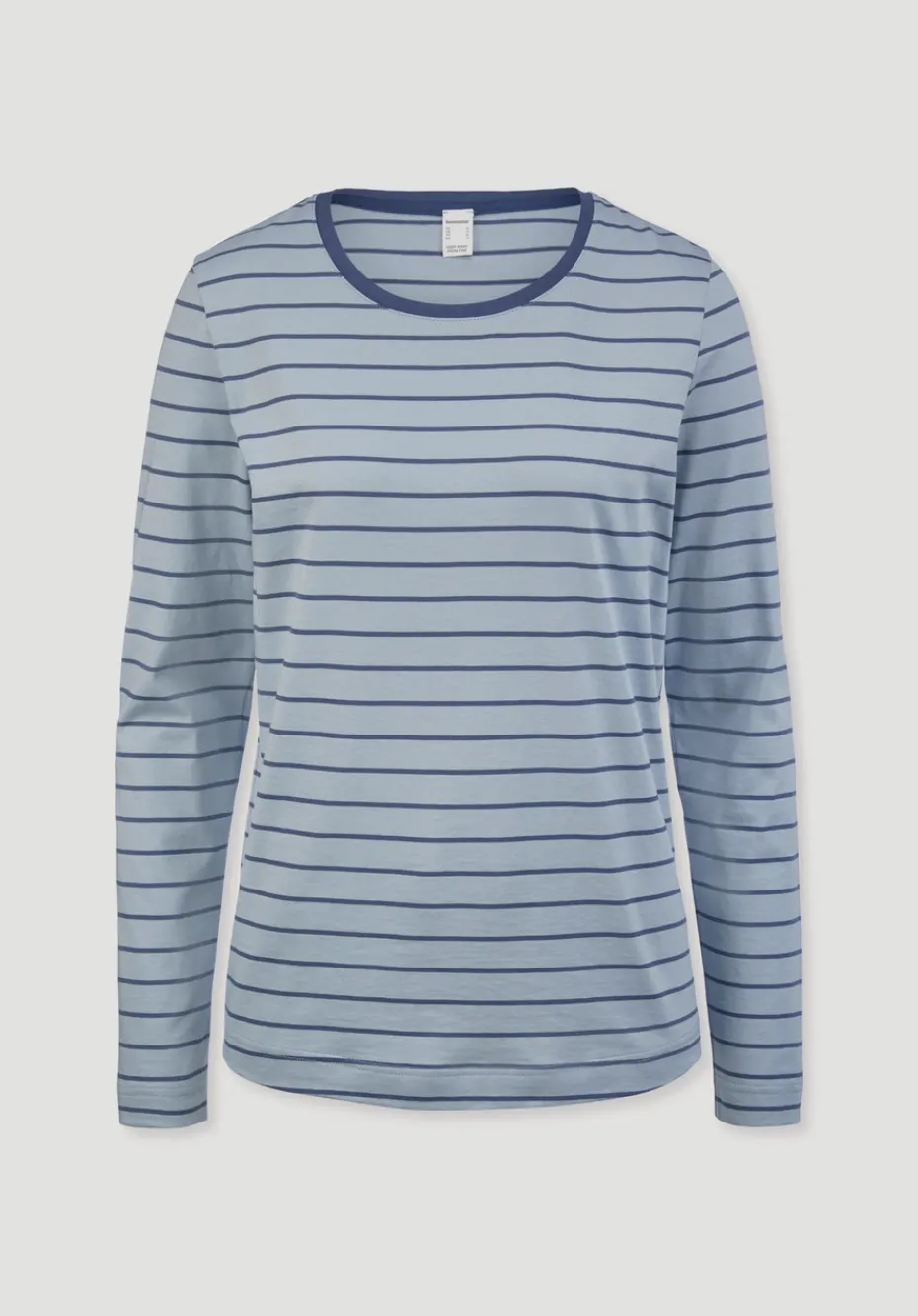 hessnatur Schlaf Shirt PURE COTTON aus reiner Bio-Baumwolle von helles jeansblau Clearance