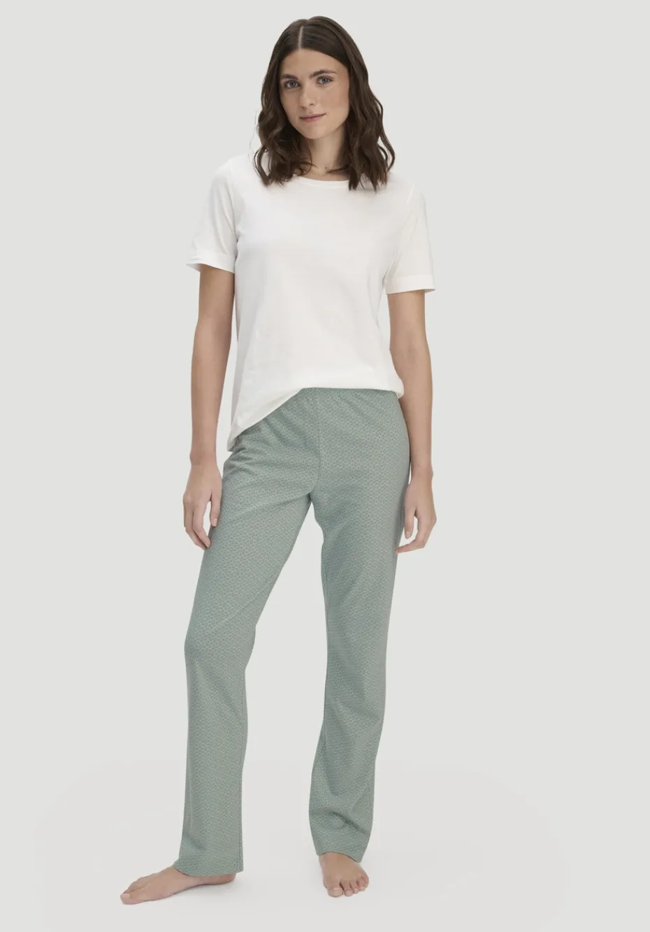 hessnatur Schlafhose PURE COTTON aus reiner Bio-Baumwolle von steppengras Outlet