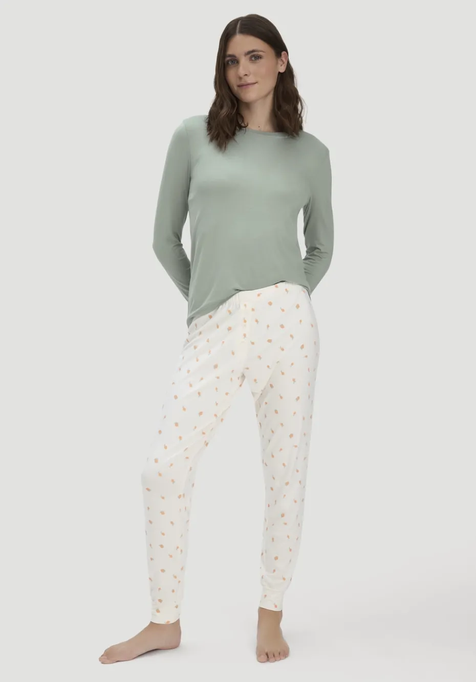 hessnatur Schlafhose PURE FLOW aus TENCEL™ Modal von sonnenapricot New