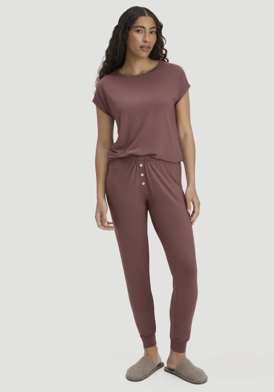 hessnatur Schlafhose PURE FLOW aus TENCEL™ Modal von rosébraun Discount