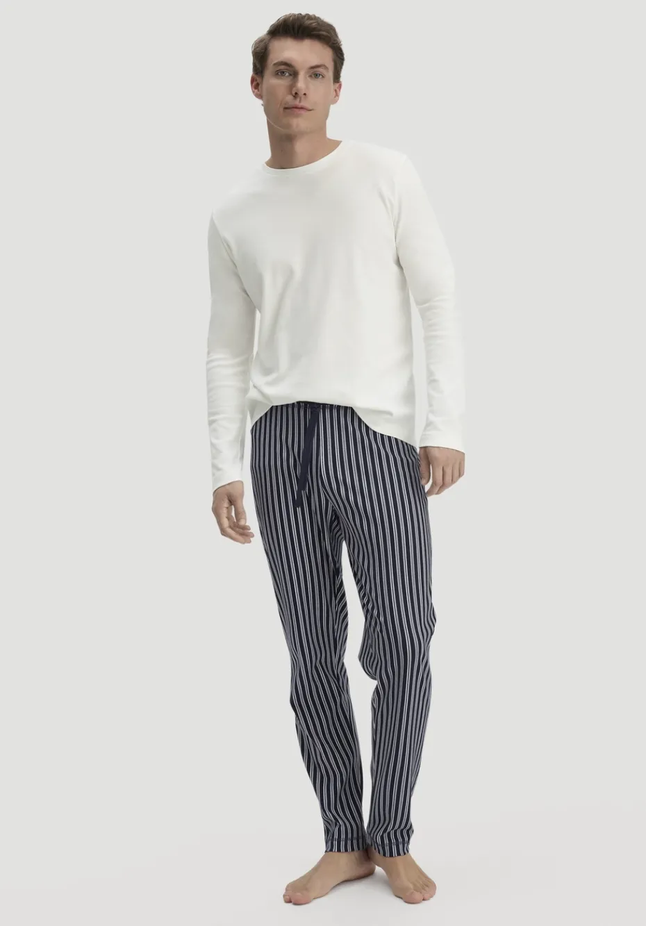 hessnatur Schlafhose Relaxed aus reiner Bio-Baumwolle von marine Discount