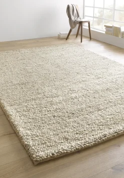 hessnatur Schlingen-Teppich Rhönschaf aus regionaler Schurwolle von beige Sale