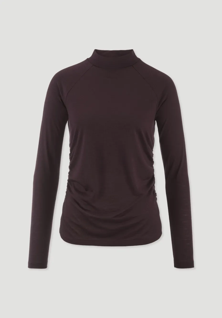 hessnatur Shirt Langarm Slim ACTIVE FUNCTIONAL aus Bio-Merinowolle und TENCEL™ Lyocell von schwarzbeere Hot