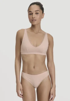 hessnatur Slip Regular Cut COTTON FEEL LACE aus Bio-Baumwolle von puder Sale