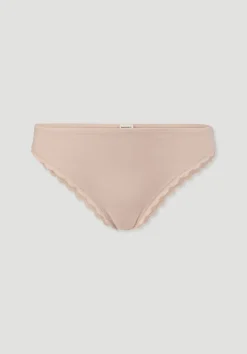 hessnatur Slip Regular Cut COTTON FEEL LACE aus Bio-Baumwolle von puder Sale