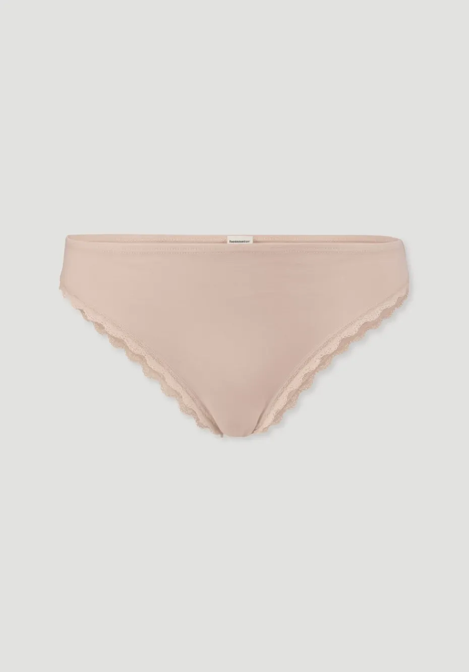hessnatur Slip Regular Cut COTTON FEEL LACE aus Bio-Baumwolle von puder Sale