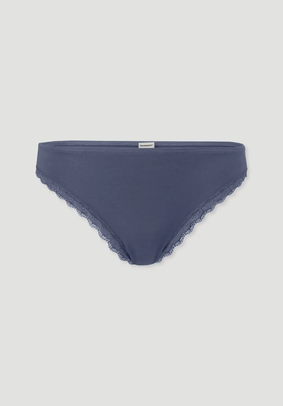 hessnatur Slip Regular Cut COTTON FEEL LACE aus Bio-Baumwolle von indigo blau Hot
