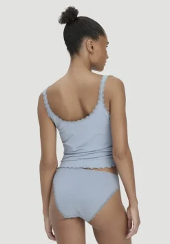 hessnatur Slip Regular Cut COTTON FEEL LACE aus Bio-Baumwolle von nordisch blau Hot