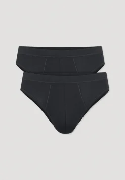 hessnatur Slip Regular Cut im 2er-Pack PURE NATURE aus reiner Bio-Baumwolle von schwarz Online