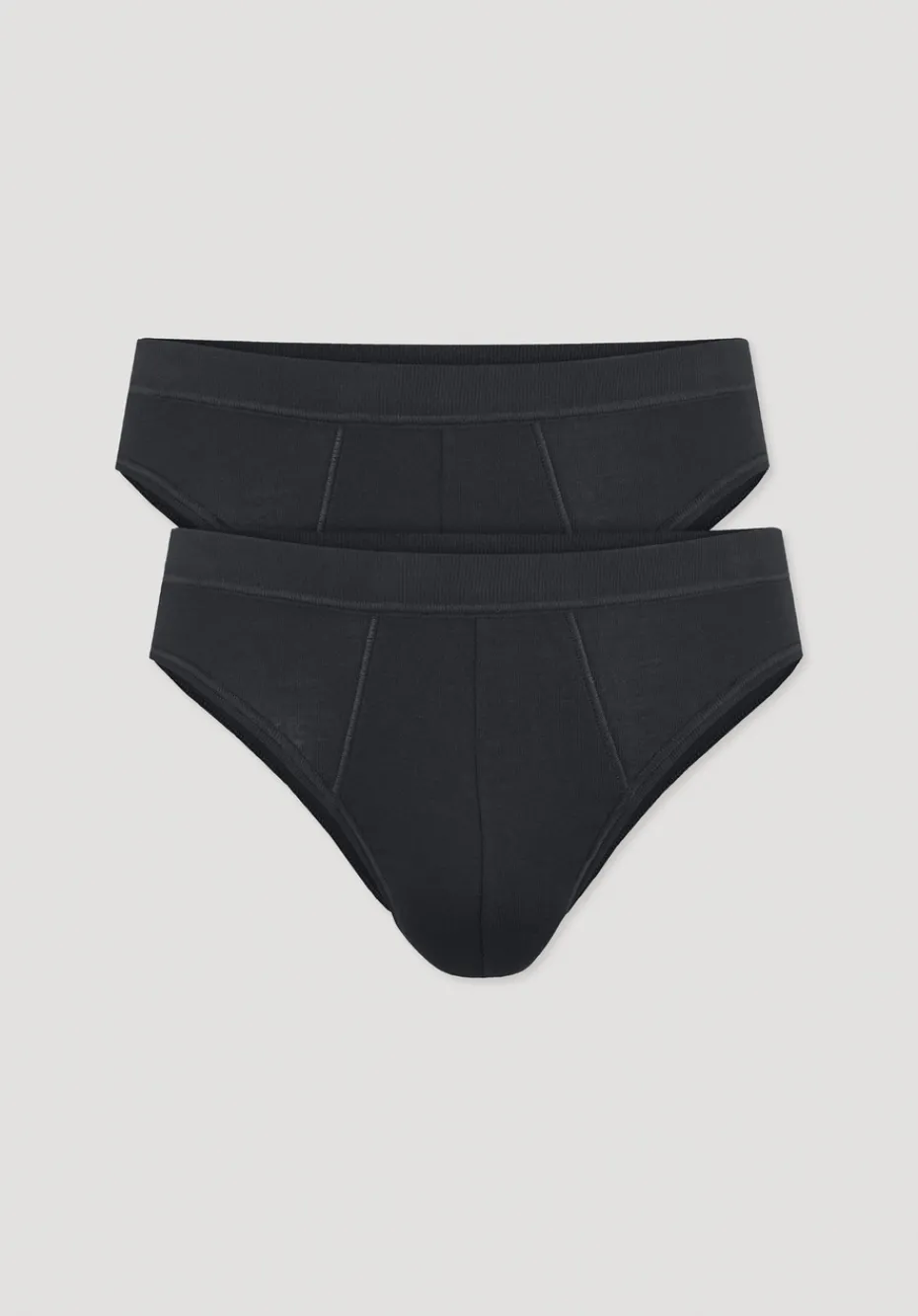 hessnatur Slip Regular Cut im 2er-Pack PURE NATURE aus reiner Bio-Baumwolle von schwarz Online