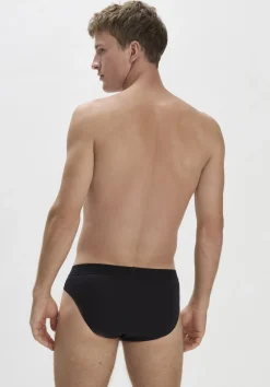 hessnatur Slip Regular Cut im 3er-Pack COTTON MIX aus Bio-Baumwolle von schwarz