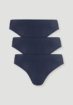 hessnatur Slip Regular Cut im 3er-Pack COTTON MIX aus Bio-Baumwolle von dunkelblau