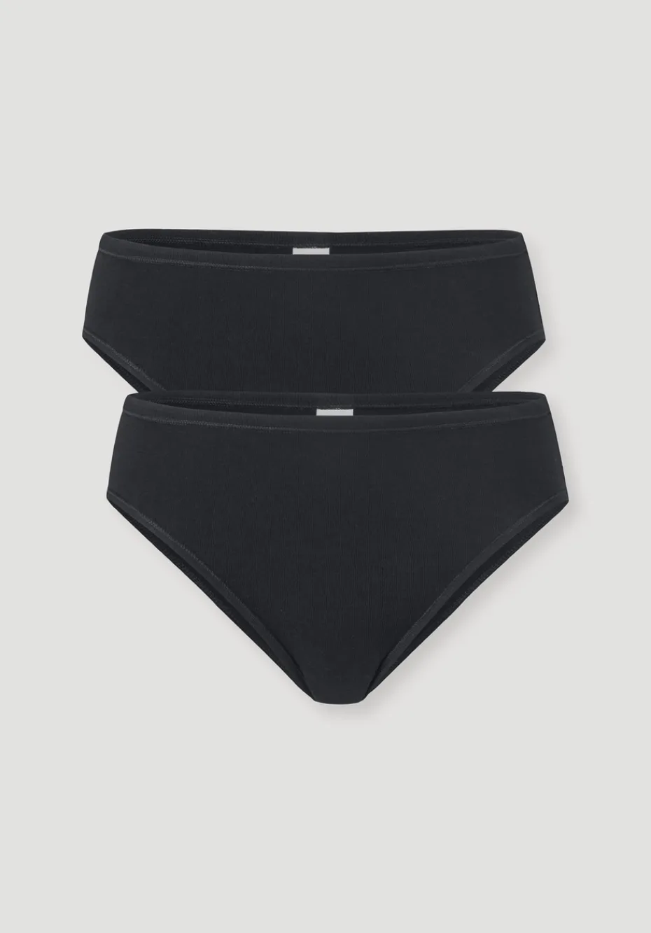 hessnatur Slip Regular Cut im 2-Pack PURE COTTON aus reiner Bio-Baumwolle von schwarz Hot