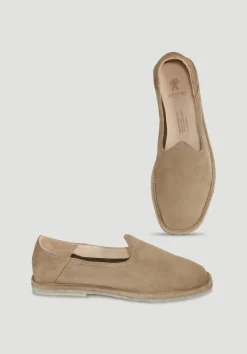 hessnatur Slipper aus chromfrei gegerbtem Nubuk-Leder von camel Discount