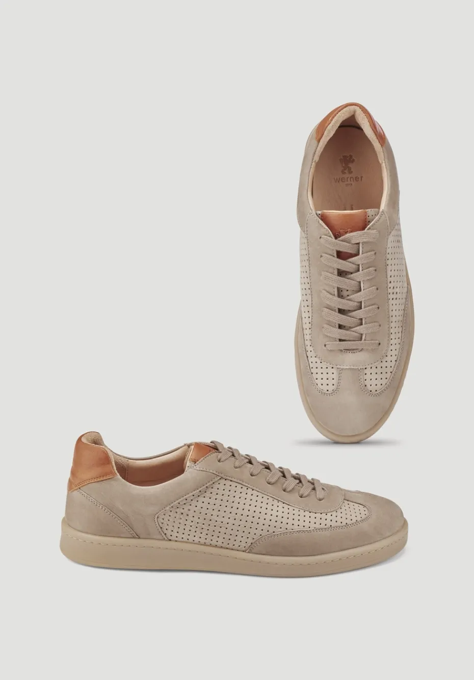 hessnatur Sneaker aus Nappa- und Nubukleder von camel Sale