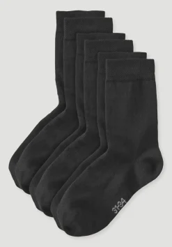 hessnatur Socke im 3er-Pack aus Bio-Baumwolle von schwarz Best