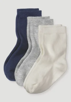 hessnatur Socke im 3er-Pack aus Bio-Baumwolle von marine Hot