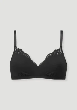 hessnatur Soft BH PURE SENSE LACE aus TENCEL™ Modal von schwarz Clearance