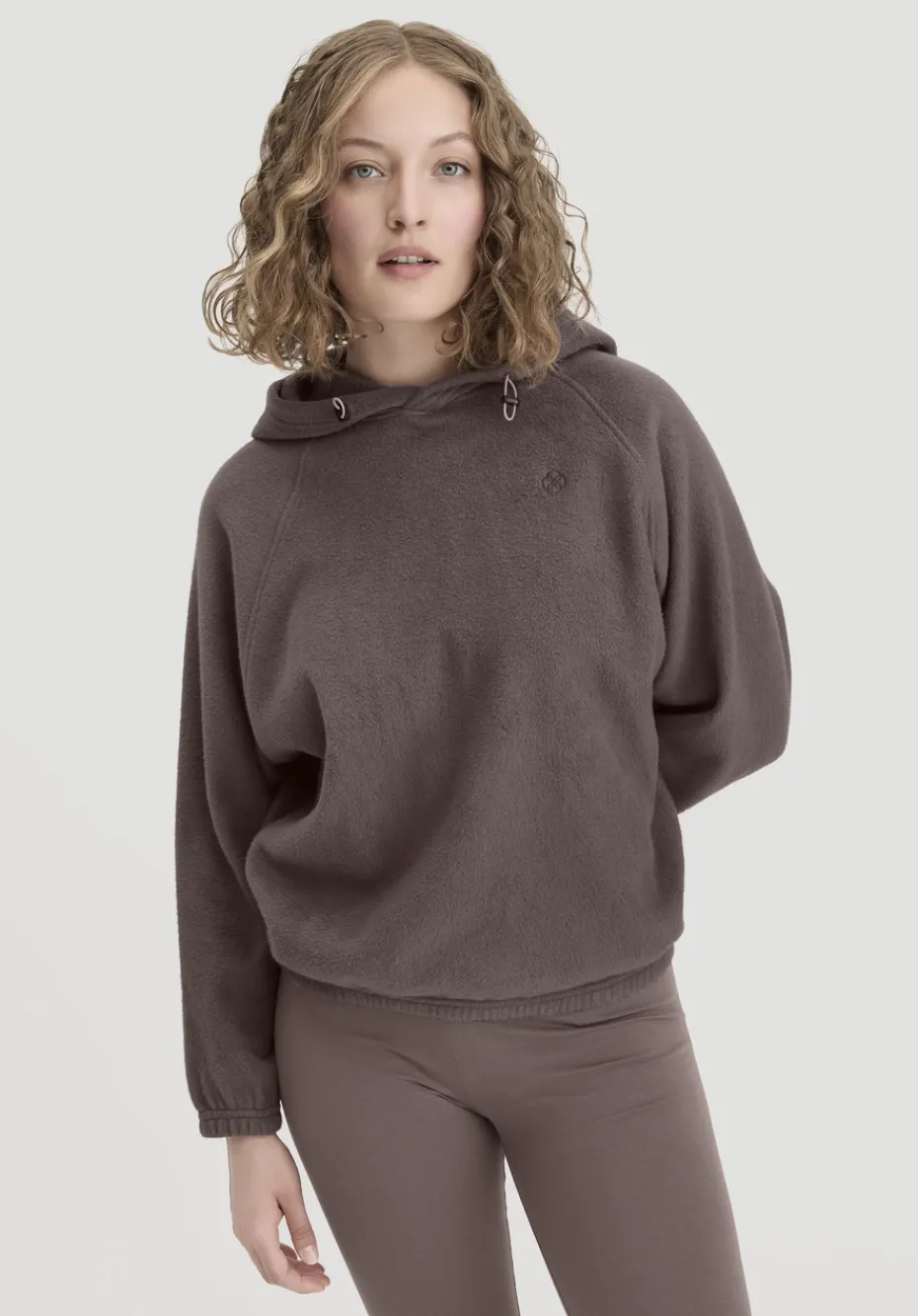 hessnatur Softfleece Hoodie Oversize ACTIVE COMFORT aus reiner Bio-Baumwolle von dunkles mauve New