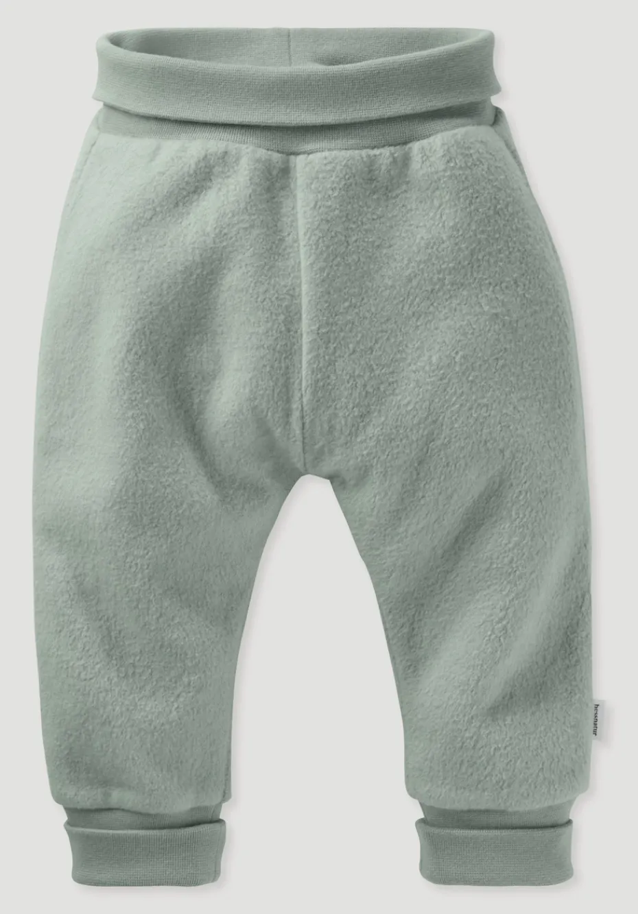 hessnatur Softfleece Hose aus reiner Bio-Baumwolle von mattgrün