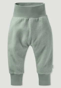 hessnatur Softfleece Hose aus reiner Bio-Baumwolle von mattgrün