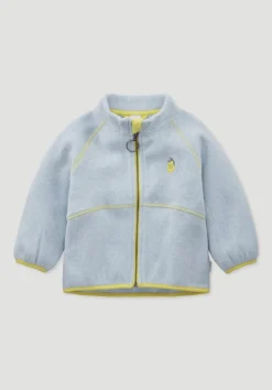 hessnatur Softfleece Jacke aus reiner Bio-Baumwolle von helles jeansblau New