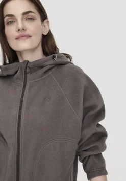 hessnatur Softfleece Jacke Oversize ACTIVE COMFORT aus reiner Bio-Baumwolle von dunkles mauve Sale