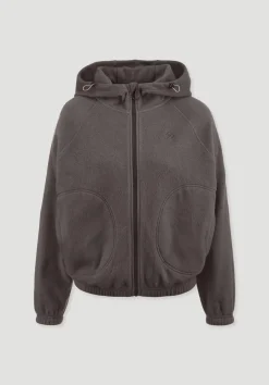 hessnatur Softfleece Jacke Oversize ACTIVE COMFORT aus reiner Bio-Baumwolle von dunkles mauve Sale