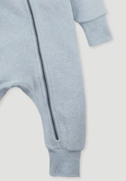 hessnatur Softfleece Overall aus reiner Bio-Baumwolle von helles jeansblau