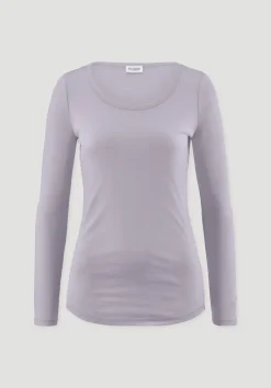 hessnatur Softrib Longsleeve Fitted aus Bio-Baumwolle und TENCEL™ Modal von pastell lavendel Sale
