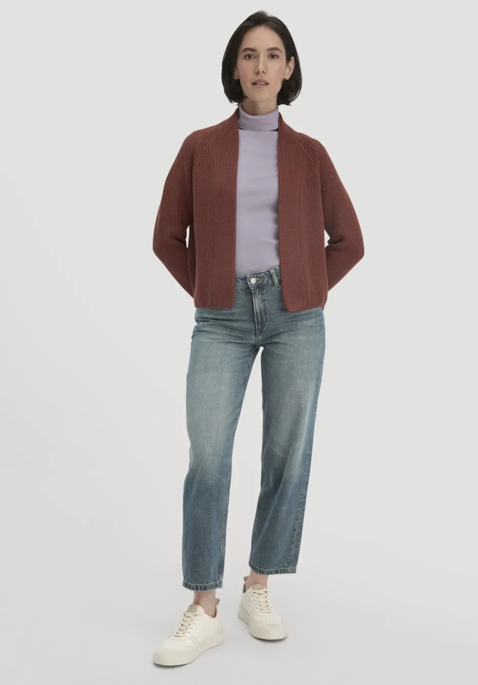 hessnatur Softrib Longsleeve Fitted aus Bio-Baumwolle und TENCEL™ Modal von pastell lavendel Hot