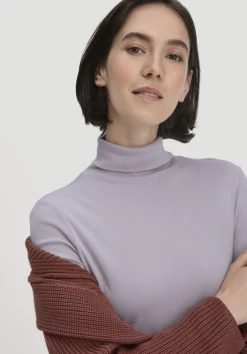hessnatur Softrib Longsleeve Fitted aus Bio-Baumwolle und TENCEL™ Modal von pastell lavendel Hot