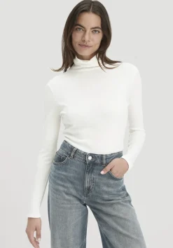 hessnatur Softrib Longsleeve Fitted aus Bio-Baumwolle und TENCEL™ Modal von naturweiss Sale