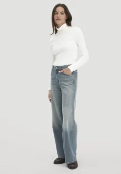 hessnatur Softrib Longsleeve Fitted aus Bio-Baumwolle und TENCEL™ Modal von naturweiss Sale