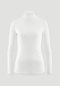 hessnatur Softrib Longsleeve Fitted aus Bio-Baumwolle und TENCEL™ Modal von naturweiss Sale