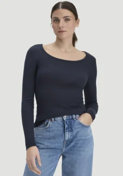 hessnatur Softrib Longsleeve Fitted aus Bio-Baumwolle und TENCEL™ Modal von marine New