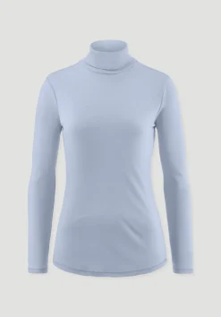 hessnatur Softrib Longsleeve Fitted aus Bio-Baumwolle und TENCEL™ Modal von himmelblau Online