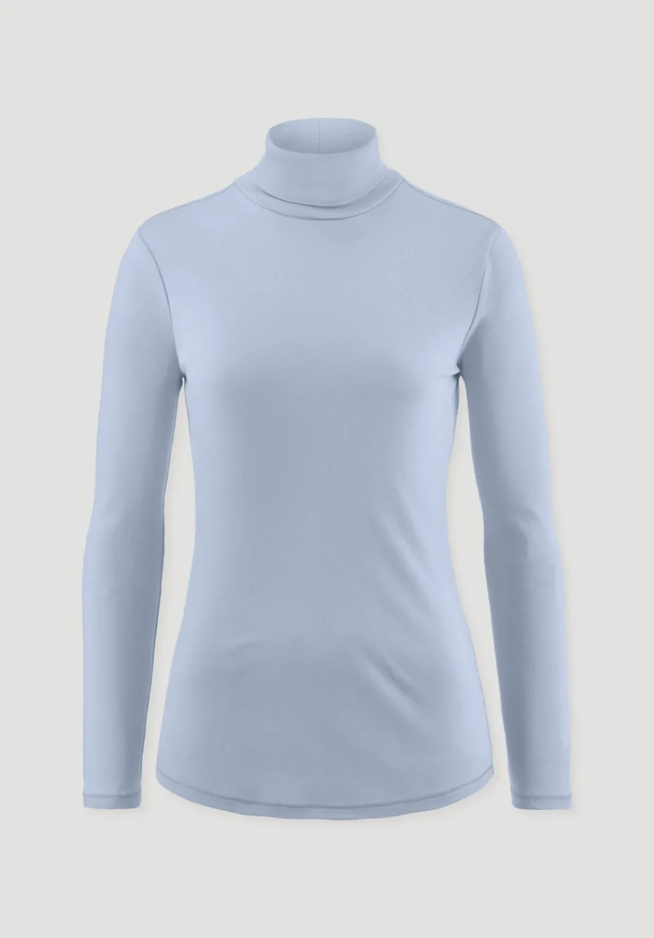 hessnatur Softrib Longsleeve Fitted aus Bio-Baumwolle und TENCEL™ Modal von himmelblau Online