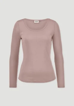hessnatur Softrib Longsleeve Fitted aus Bio-Baumwolle und TENCEL™ Modal von rosé Clearance