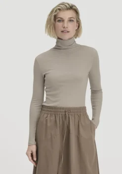 hessnatur Softrib Longsleeve Fitted aus Bio-Baumwolle und TENCEL™ Modal von taupe New