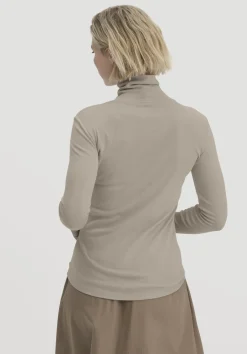 hessnatur Softrib Longsleeve Fitted aus Bio-Baumwolle und TENCEL™ Modal von taupe New
