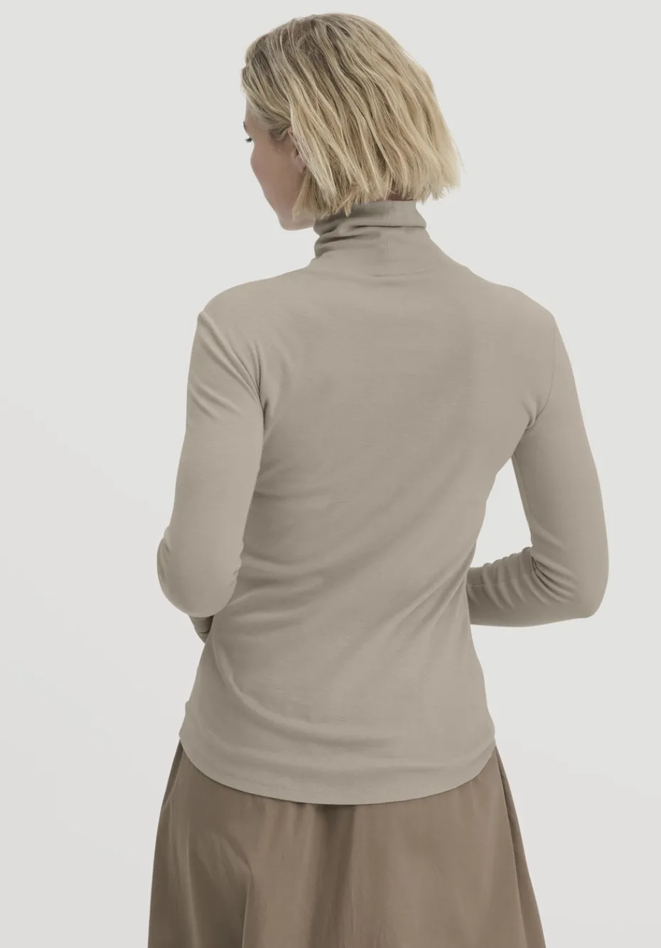 hessnatur Softrib Longsleeve Fitted aus Bio-Baumwolle und TENCEL™ Modal von taupe New