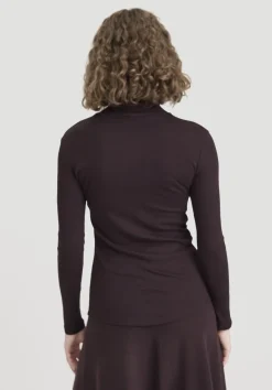 hessnatur Softrib Longsleeve Fitted aus Bio-Baumwolle und TENCEL™ Modal von schwarzbeere Discount