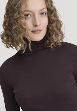 hessnatur Softrib Longsleeve Fitted aus Bio-Baumwolle und TENCEL™ Modal von schwarzbeere Discount