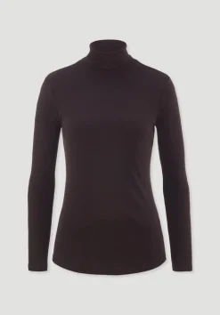hessnatur Softrib Longsleeve Fitted aus Bio-Baumwolle und TENCEL™ Modal von schwarzbeere Discount