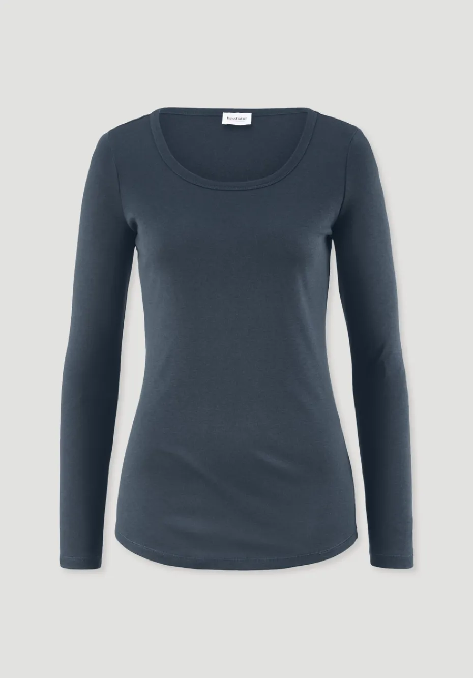 hessnatur Softrib Longsleeve Fitted aus Bio-Baumwolle und TENCEL™ Modal von dunkles petrol New