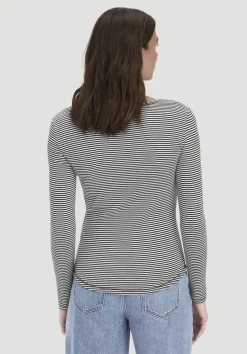 hessnatur Softrib Longsleeve Streifen Henley Fitted aus Bio-Baumwolle und TENCEL™ Modal von marine Best