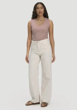 hessnatur Softrib Top Fitted aus Bio-Baumwolle und TENCEL™ Modal von rosé Clearance