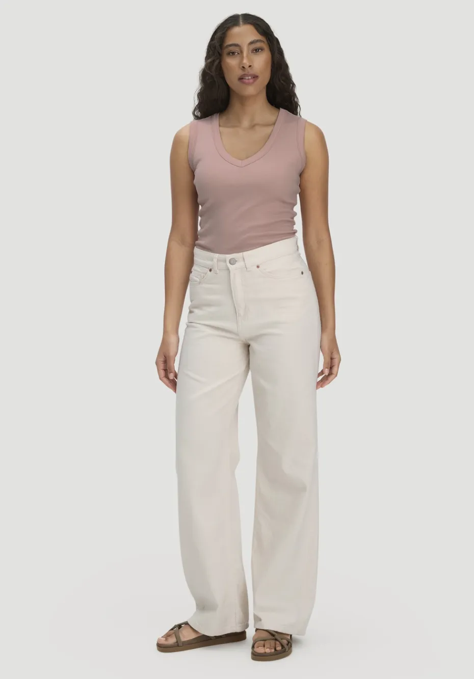 hessnatur Softrib Top Fitted aus Bio-Baumwolle und TENCEL™ Modal von rosé Clearance