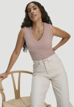 hessnatur Softrib Top Fitted aus Bio-Baumwolle und TENCEL™ Modal von rosé Clearance